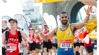 Runner in a yellow vest